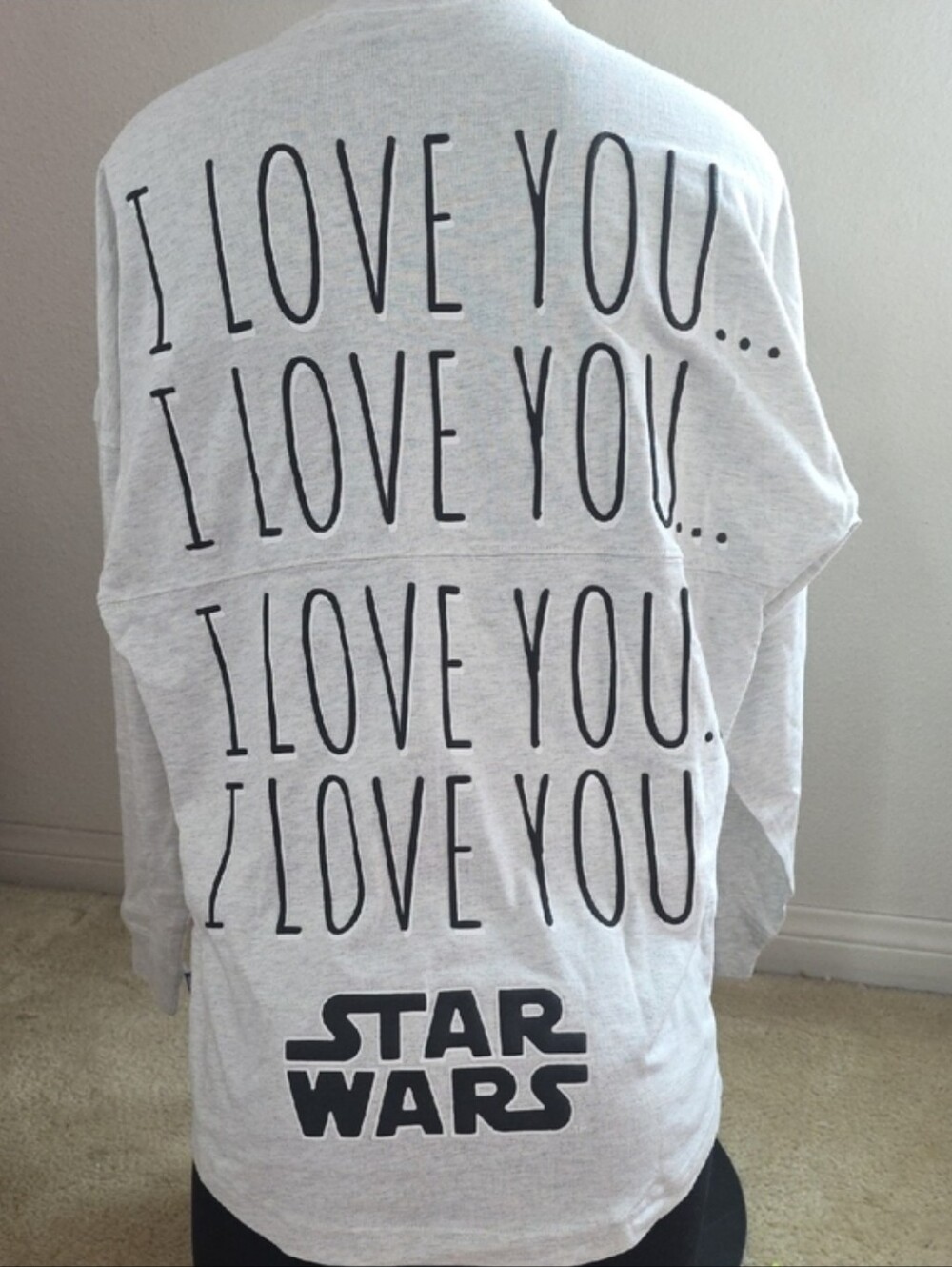 Disney Adult Spirit Jersey Unisex - Star Wars - Millennium Falcon - I Love You